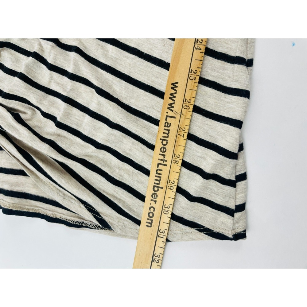 My Beloved Dress Tee Women's Size Small Black Tan Striped Faux Suede Above Knee - Picture 7 of 10